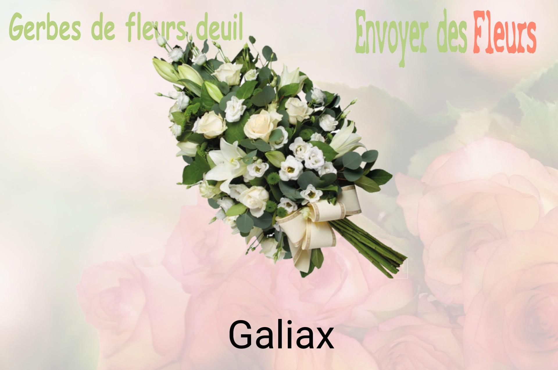 Gerbe de fleurs de deuil livrée à Galiax